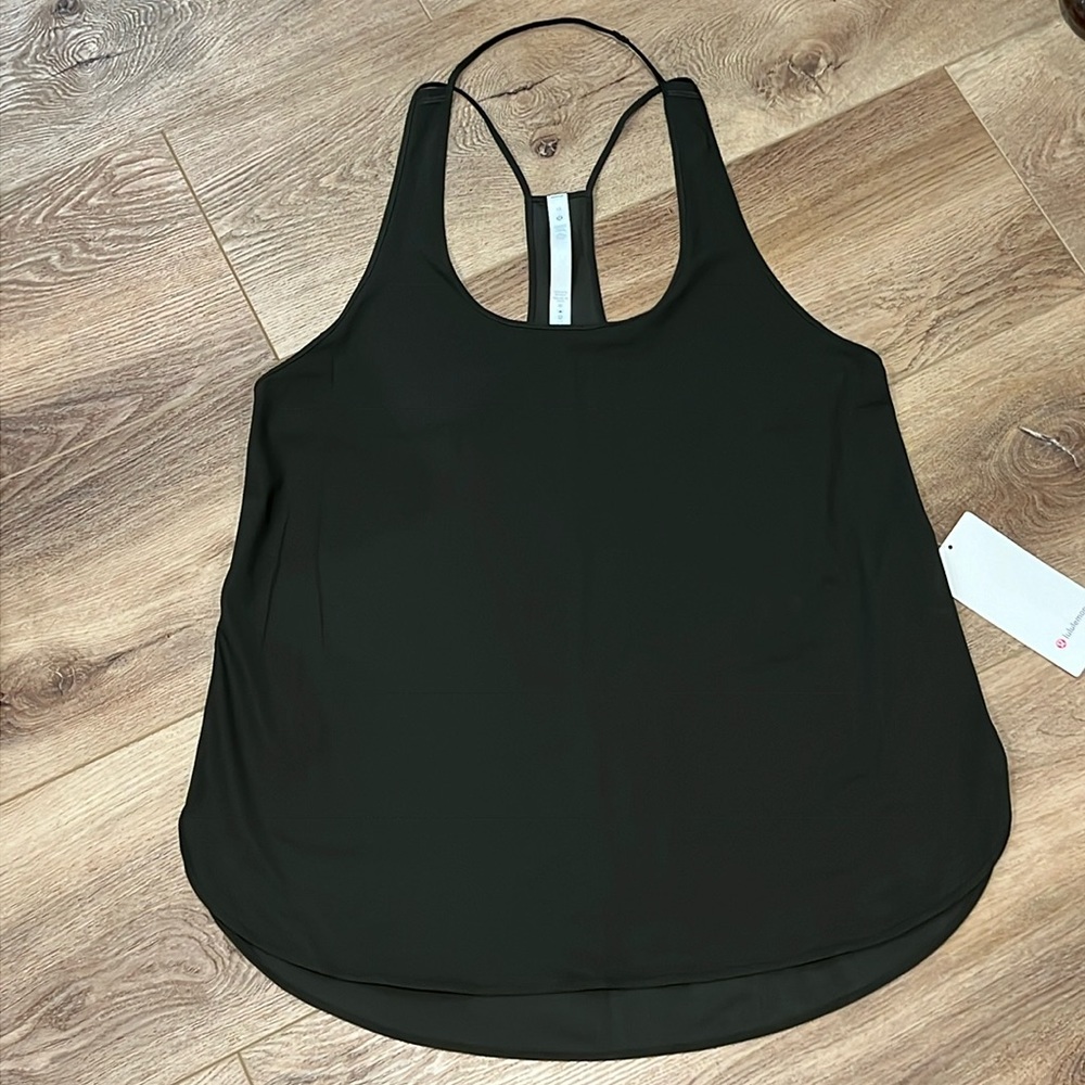 Lululemon Athletica Dark Olive Green Coastal Tank Size 12 New With Tags Retired